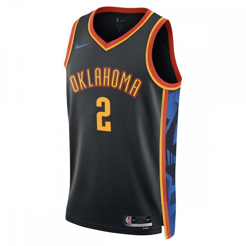 Shai Gilgeous-Alexander Oklahoma City Thunder Unisex 2024/25 Swingman Player Jersey - City Edition - Black-Pro Kit Vault | Brand New 26/27 Sports Jerseys